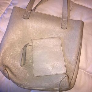 RW&Co Leather Tote & Button-On Coin Purse